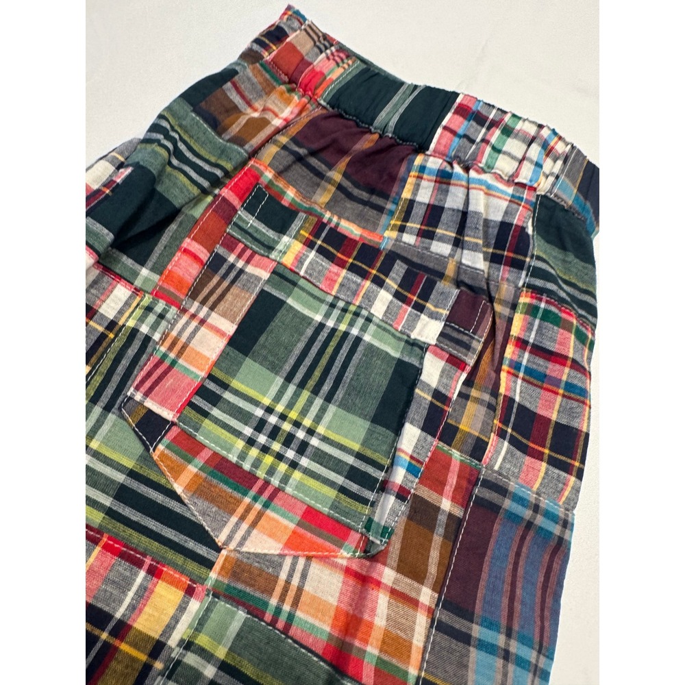 NorthStyle Patchwork Madras Skort Plaid Cotton Shorts Skirt M Multi Excellent - Picture 8 of 9